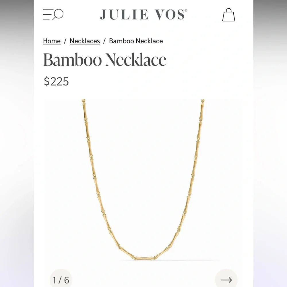 NWT!! Julie Vos Bamboo Necklace - Picture 2 of 8